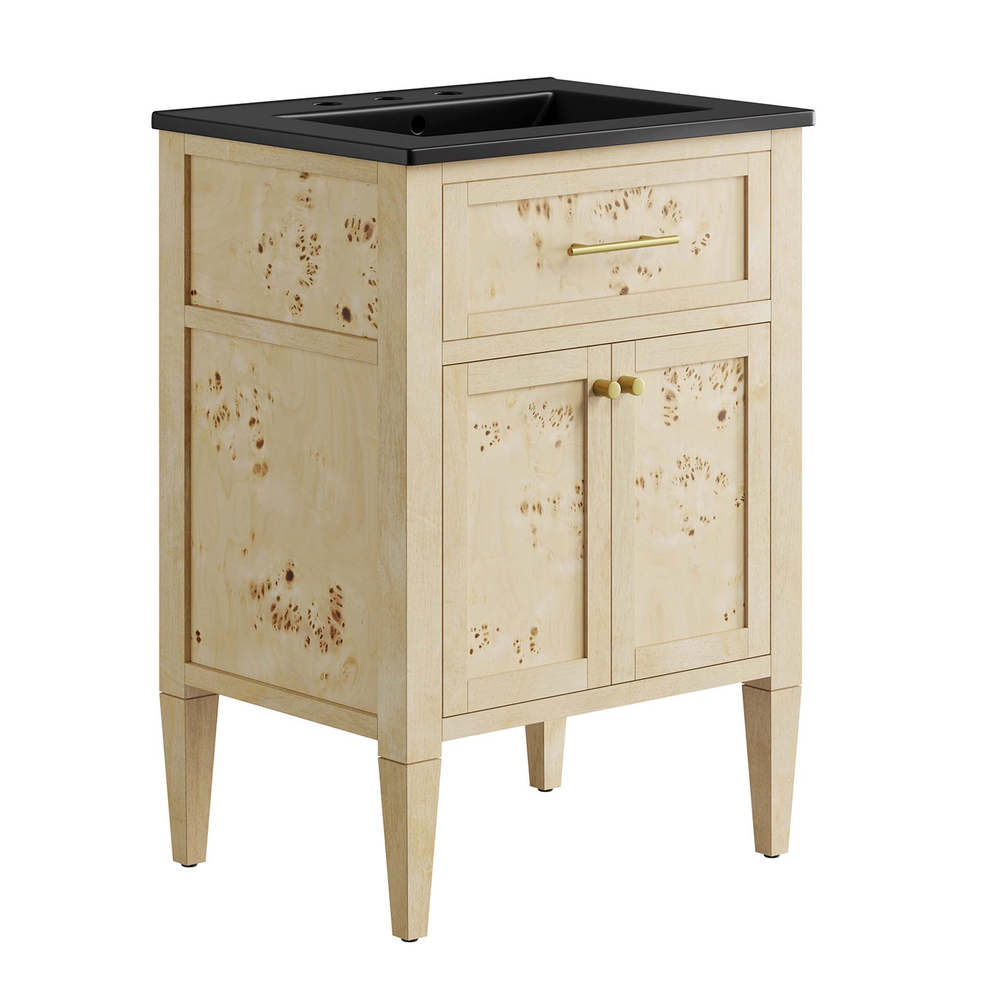 Elysian 24" Wood Bathroom Vanity - Black Burl