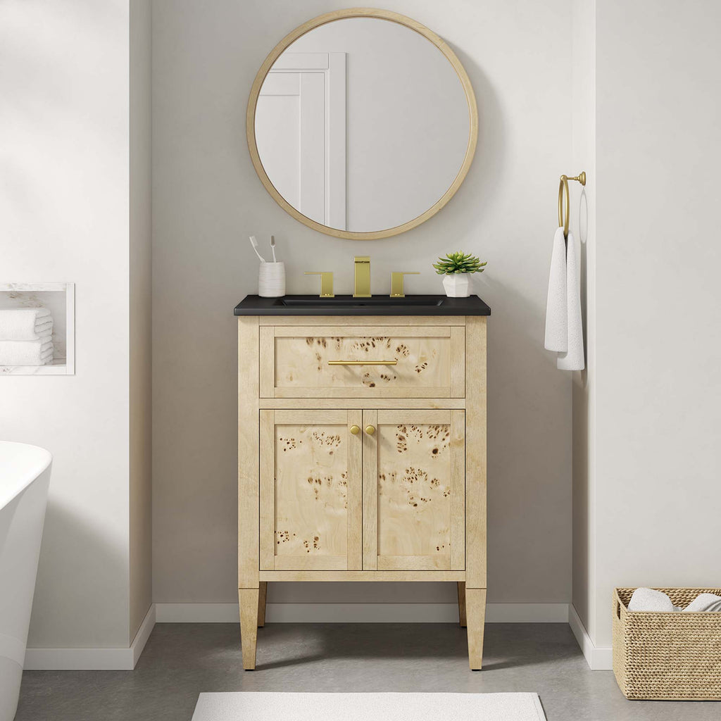 Elysian 24" Wood Bathroom Vanity - Black Burl