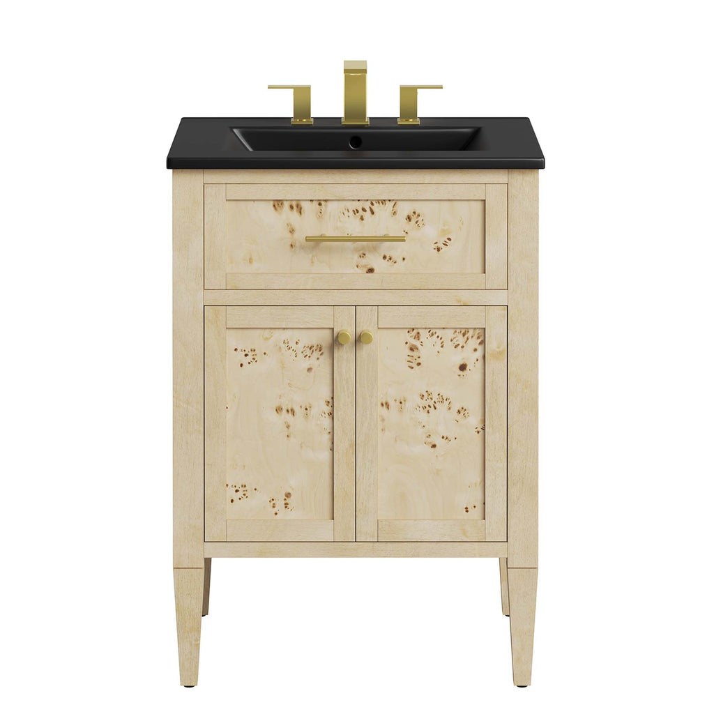 Elysian 24" Wood Bathroom Vanity - Black Burl