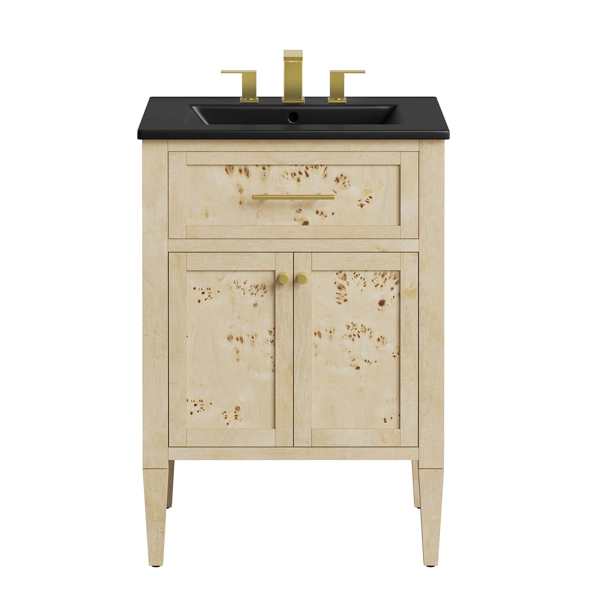 Elysian 24" Wood Bathroom Vanity - Black Burl