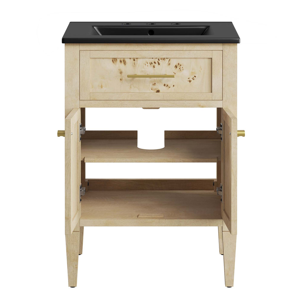 Elysian 24" Wood Bathroom Vanity - Black Burl