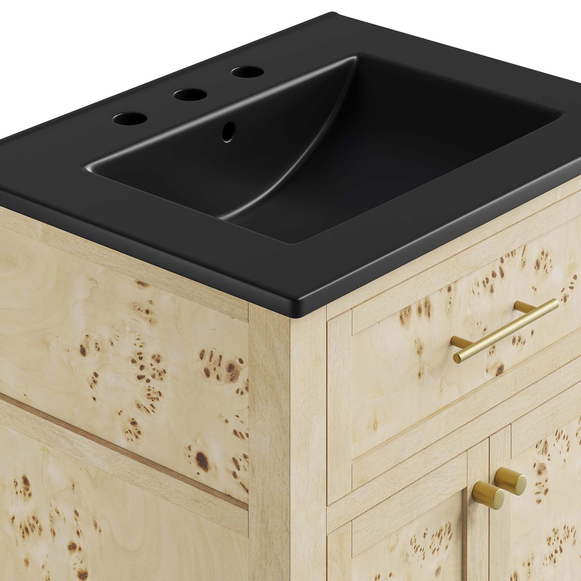 Elysian 24" Wood Bathroom Vanity - Black Burl