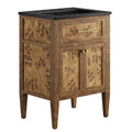 Elysian 24" Wood Bathroom Vanity - Black Brown