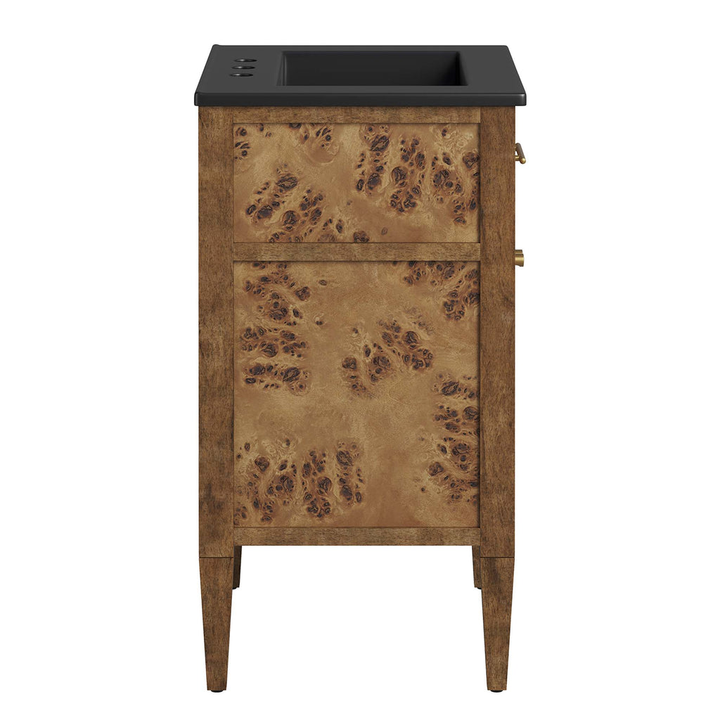 Elysian 24" Wood Bathroom Vanity - Black Brown