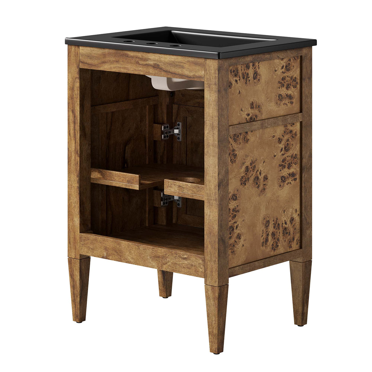 Elysian 24" Wood Bathroom Vanity - Black Brown