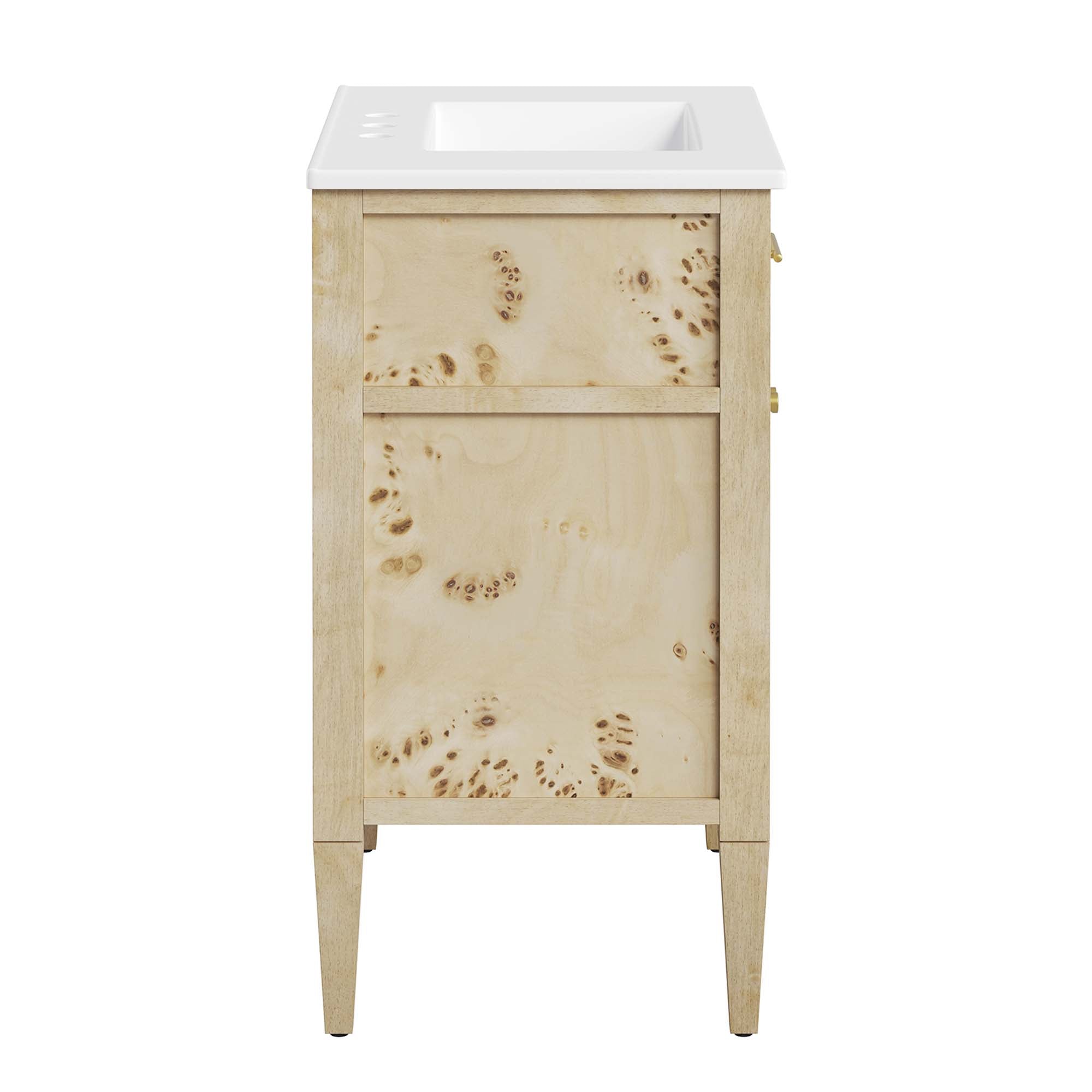 Elysian 30" Wood Bathroom Vanity - White Burl