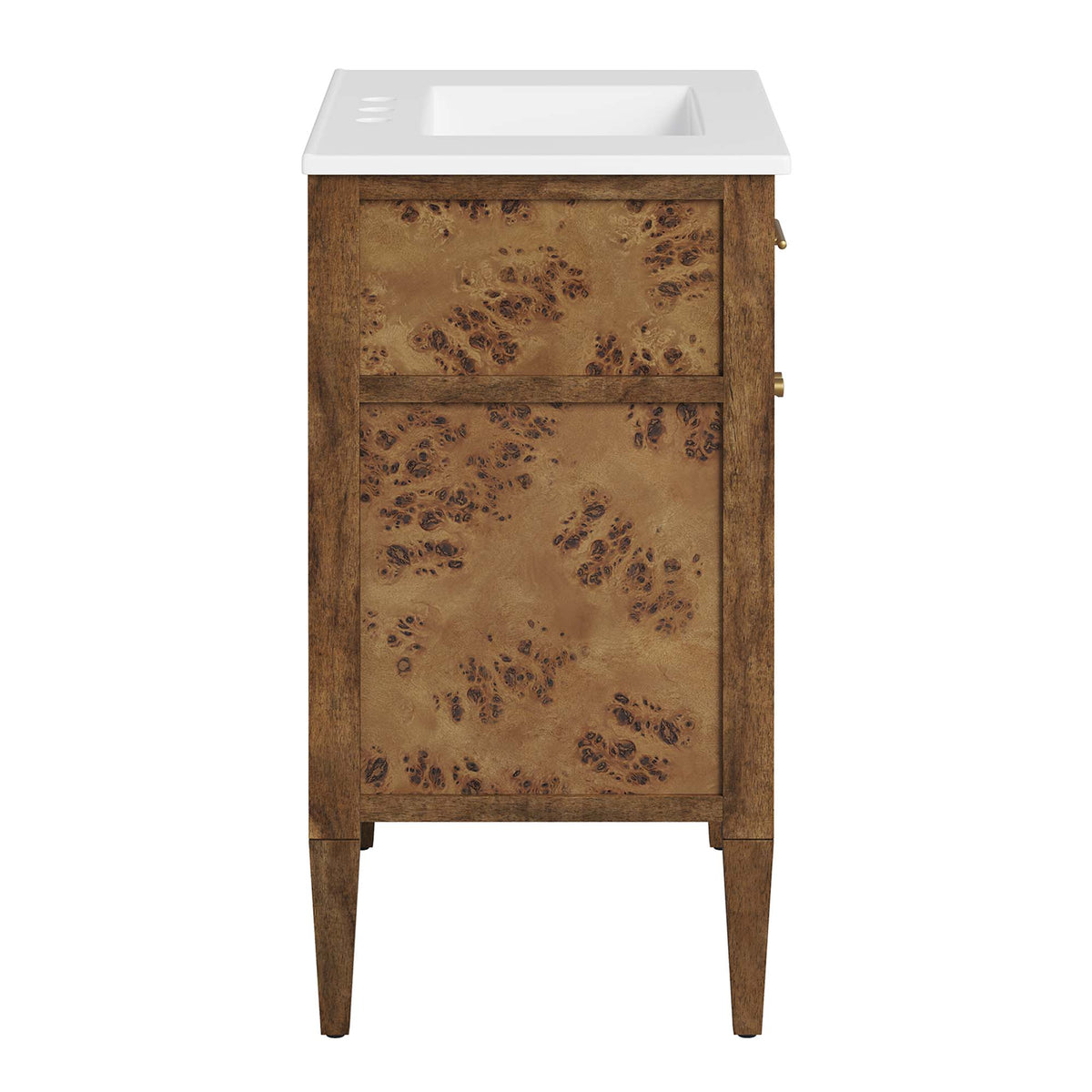 Elysian 30" Wood Bathroom Vanity - White Brown