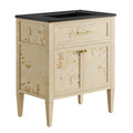 Elysian 30" Wood Bathroom Vanity - Black Burl