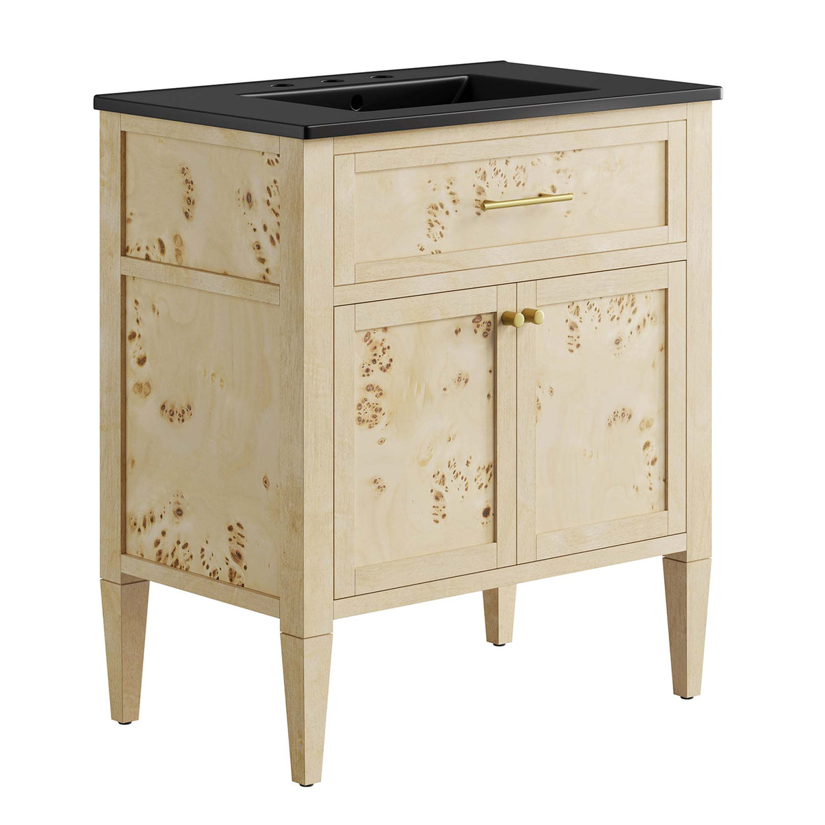 Elysian 30" Wood Bathroom Vanity - Black Burl