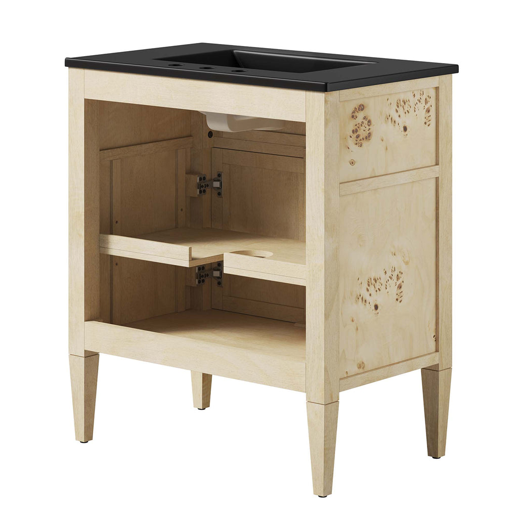 Elysian 30" Wood Bathroom Vanity - Black Burl