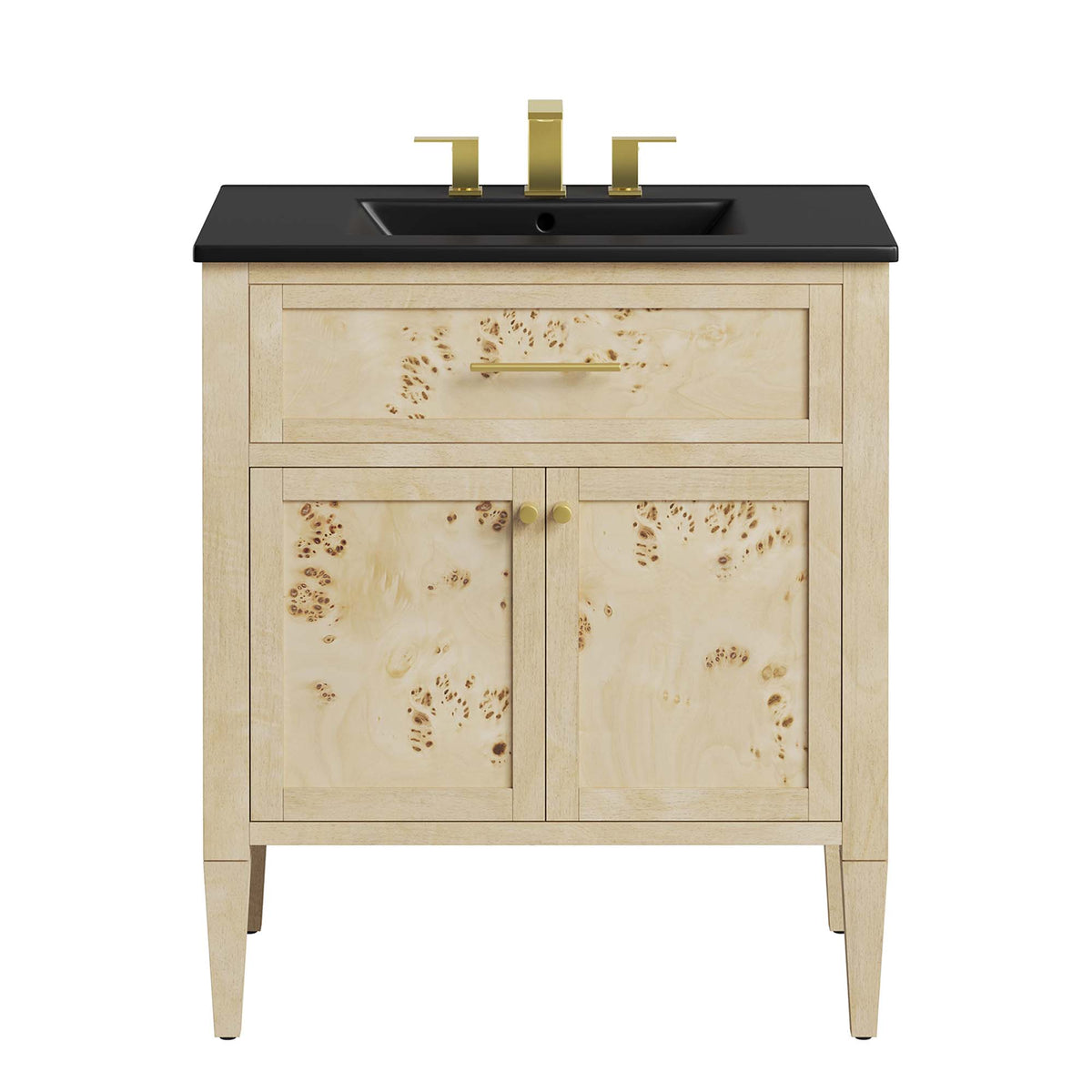 Elysian 30" Wood Bathroom Vanity - Black Burl