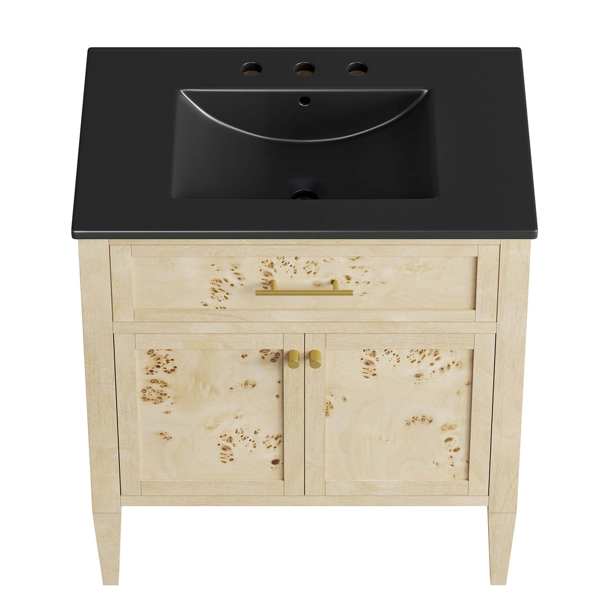 Elysian 30" Wood Bathroom Vanity - Black Burl