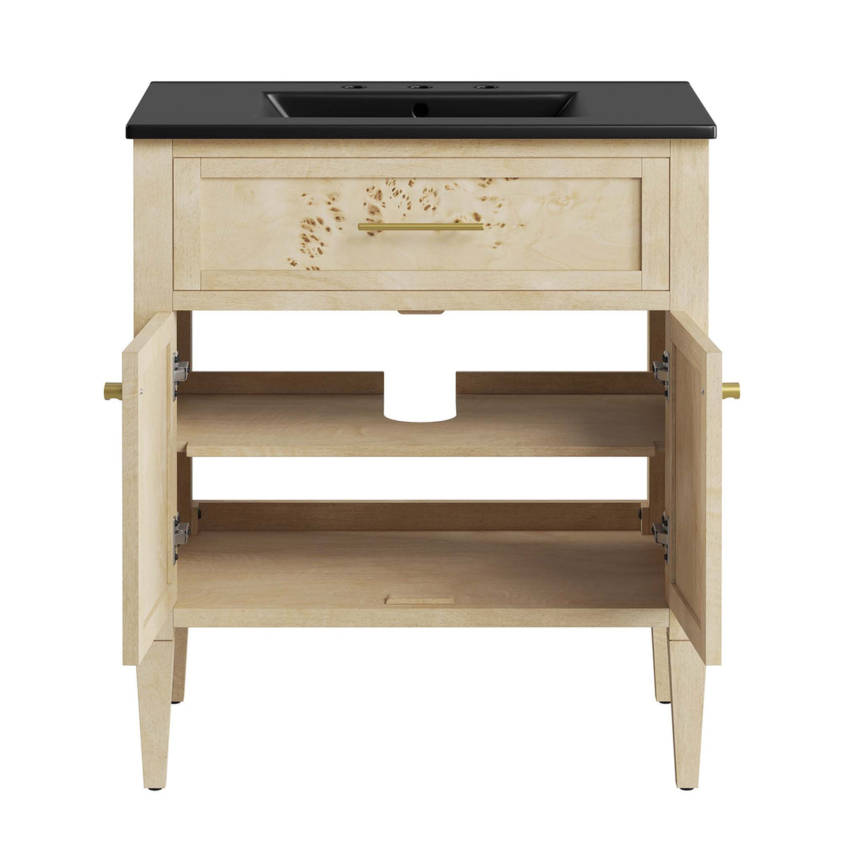 Elysian 30" Wood Bathroom Vanity - Black Burl