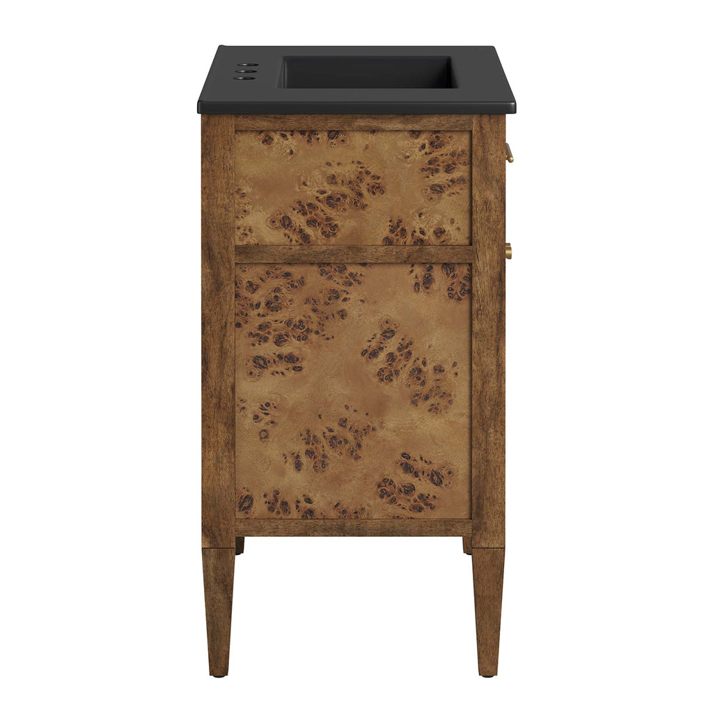 Elysian 30" Wood Bathroom Vanity - Black Brown