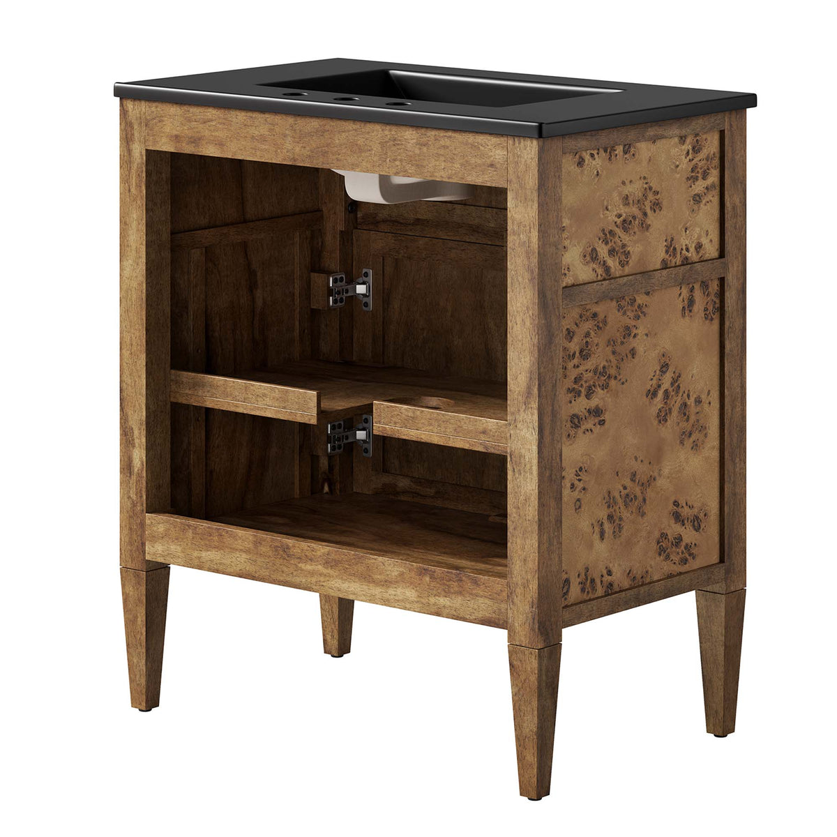 Elysian 30" Wood Bathroom Vanity - Black Brown