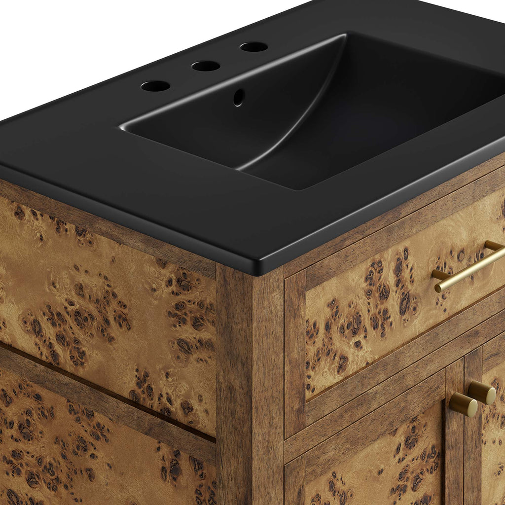 Elysian 30" Wood Bathroom Vanity - Black Brown
