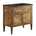 Elysian 36" Wood Bathroom Vanity - Black Brown