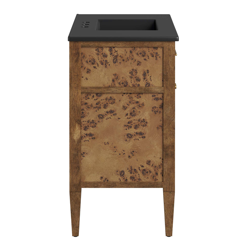 Elysian 36" Wood Bathroom Vanity - Black Brown
