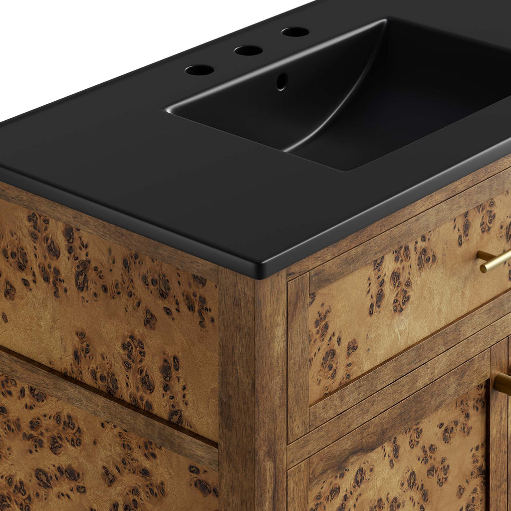 Elysian 36" Wood Bathroom Vanity - Black Brown