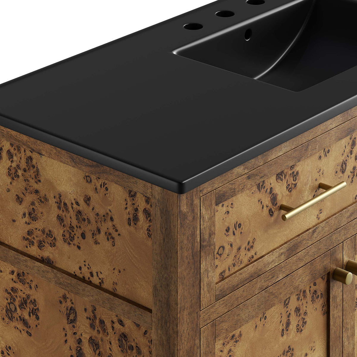 Elysian 48" Wood Single Sink Bathroom Vanity - Black Brown