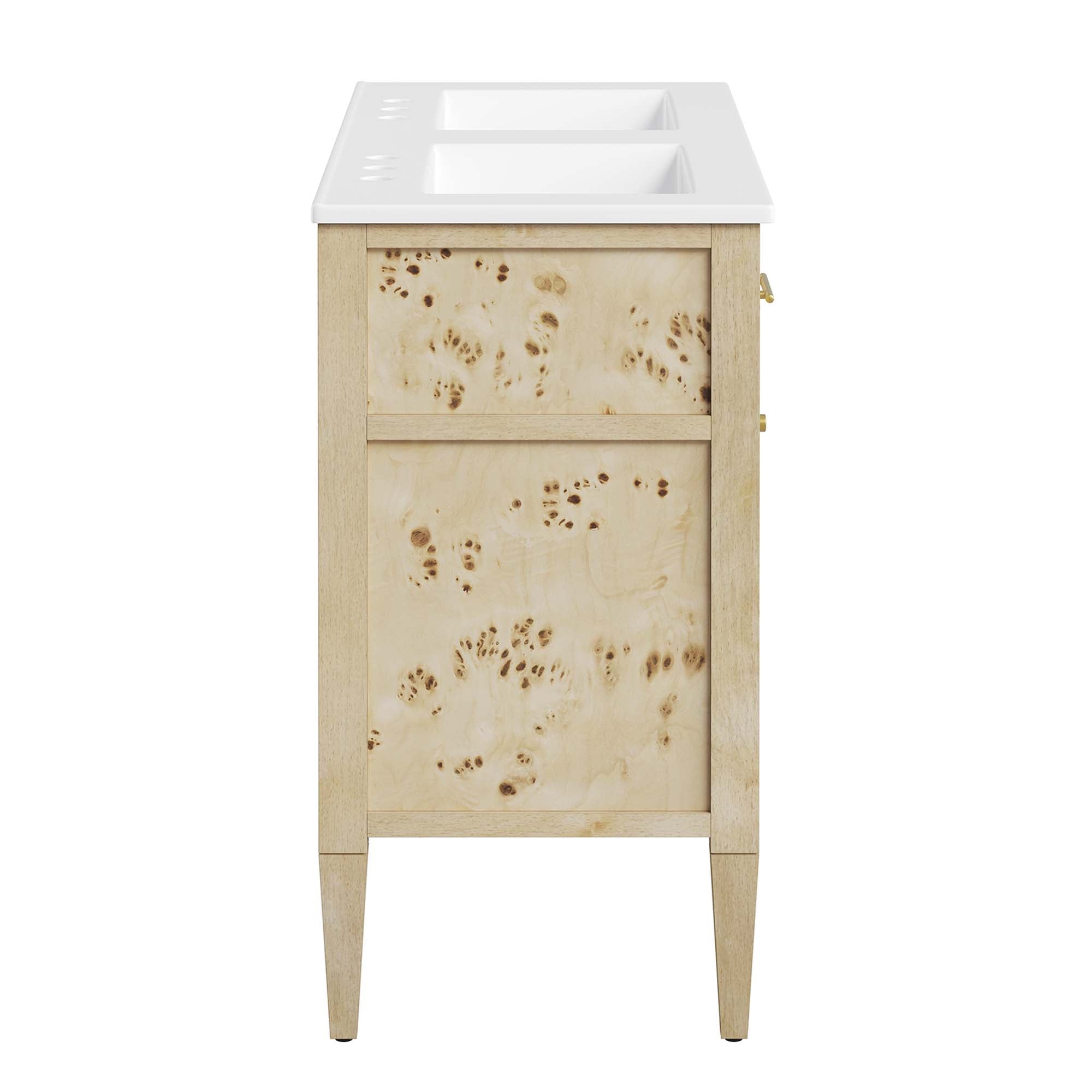 Elysian 48" Double Sink Bathroom Vanity - Burl