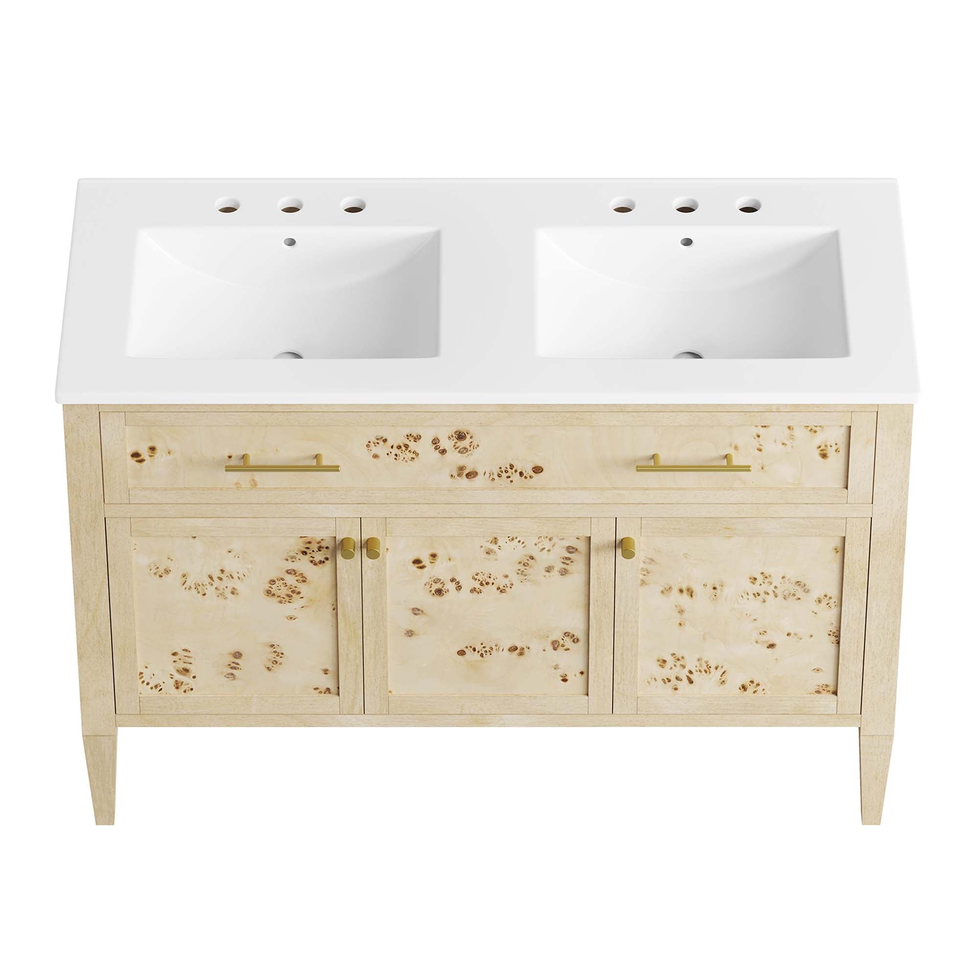 Elysian 48" Double Sink Bathroom Vanity - Burl