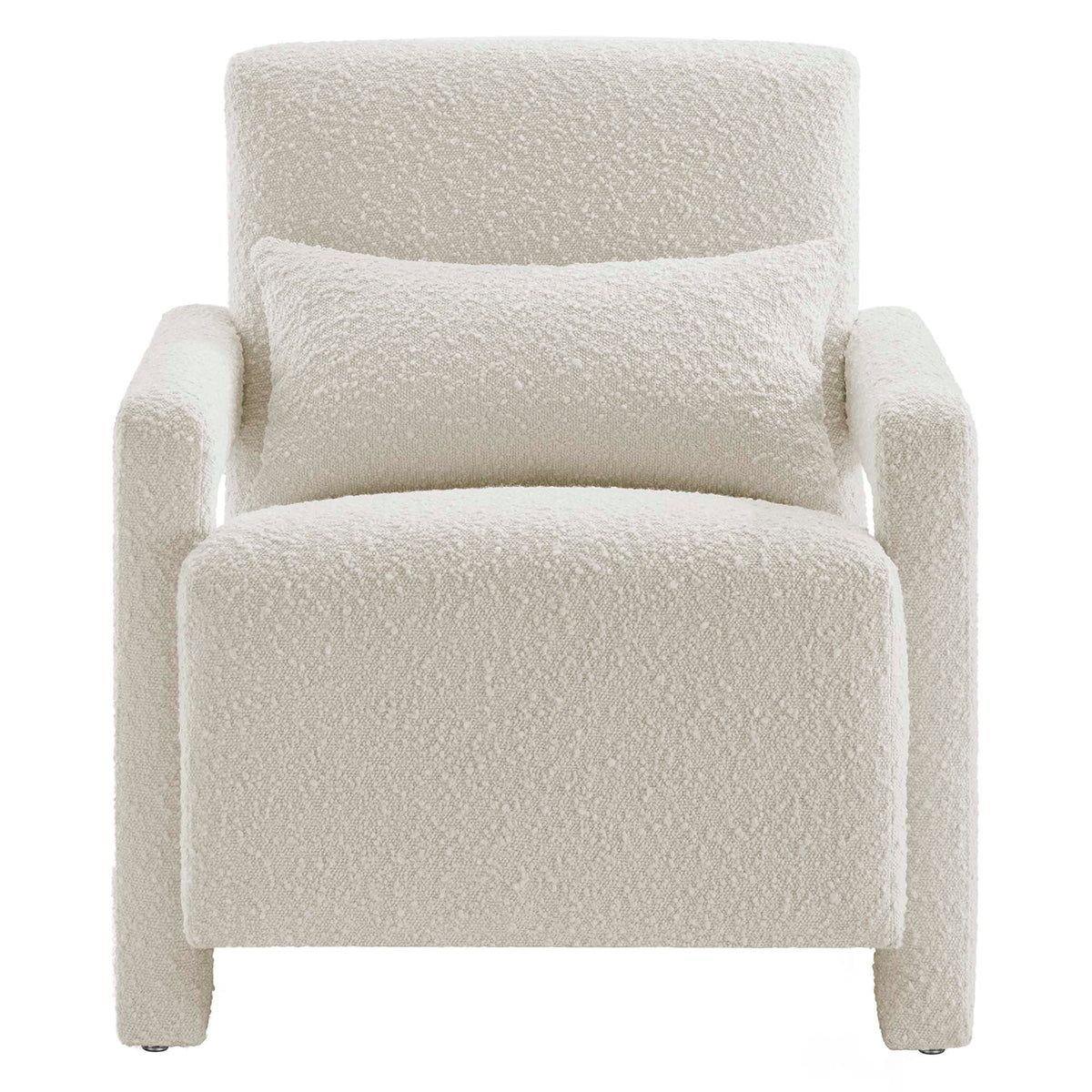 Mirage Boucle Upholstered Armchair - Ivory