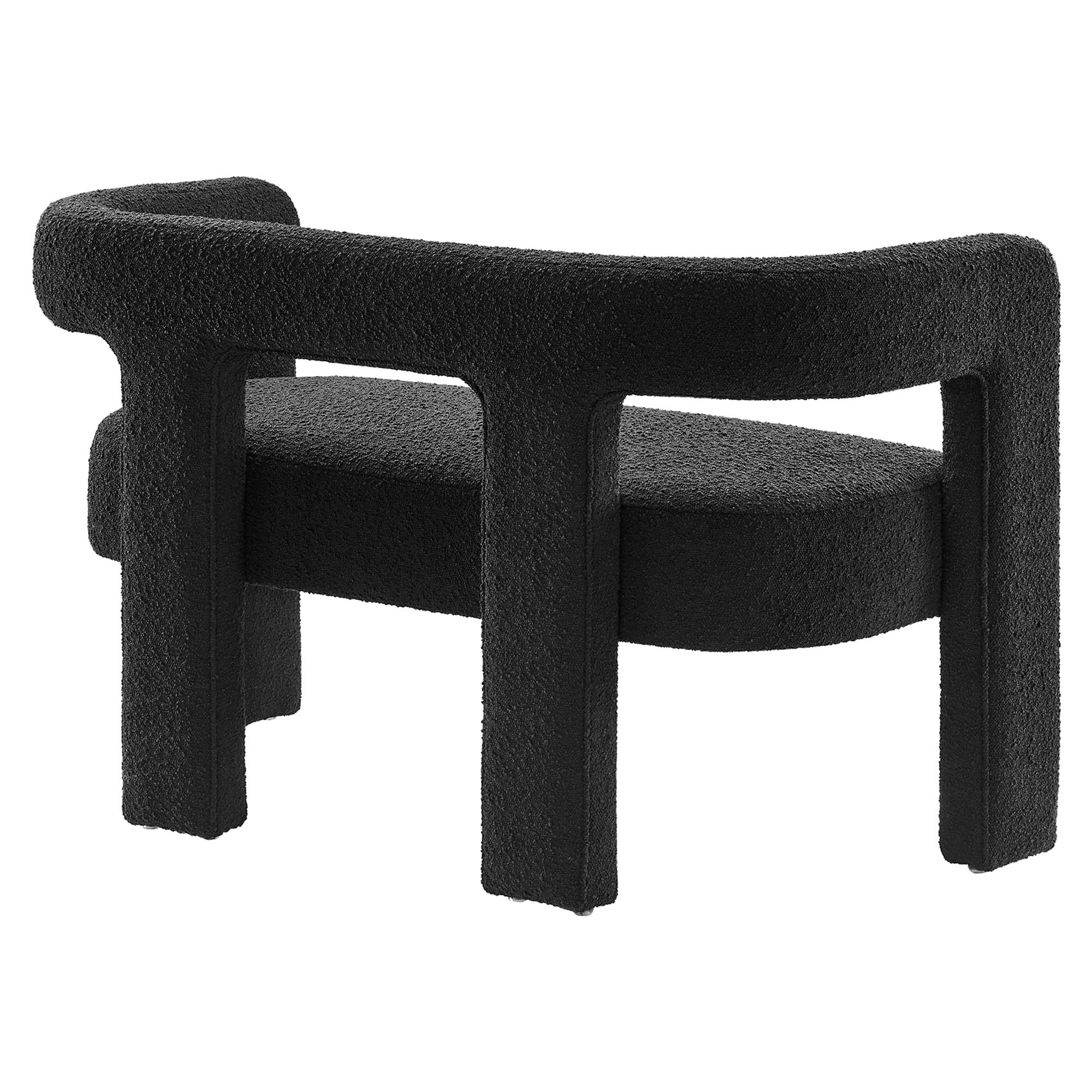 Kayla Boucle Upholstered Loveseat - Black