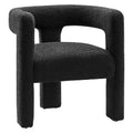 Kayla Boucle Upholstered Armchair - Black