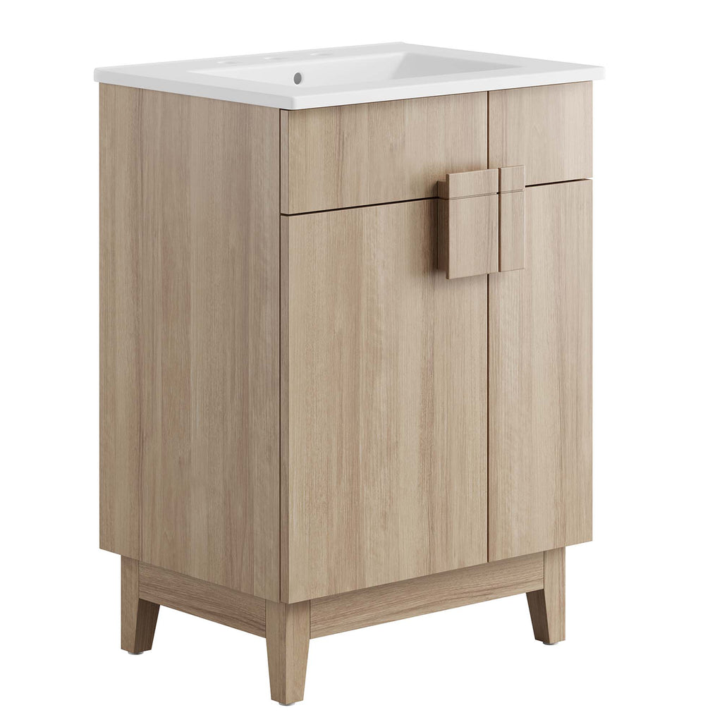 Miles 24" Bathroom Vanity - White Oak