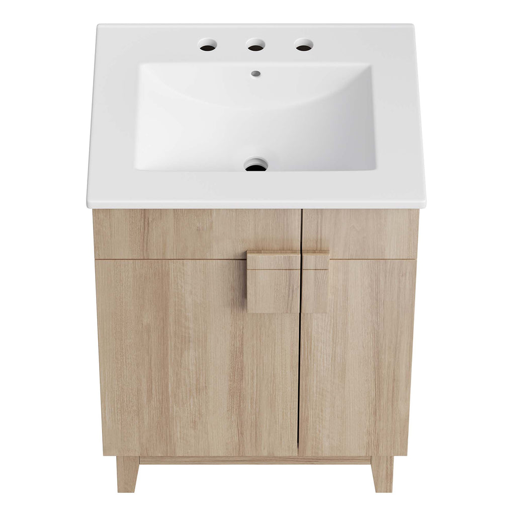 Miles 24" Bathroom Vanity - White Oak