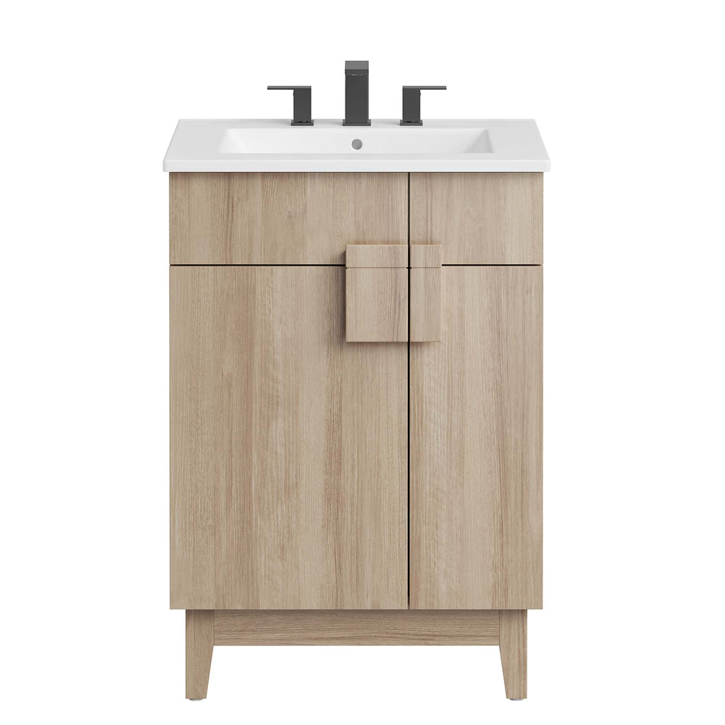Miles 24" Bathroom Vanity - White Oak