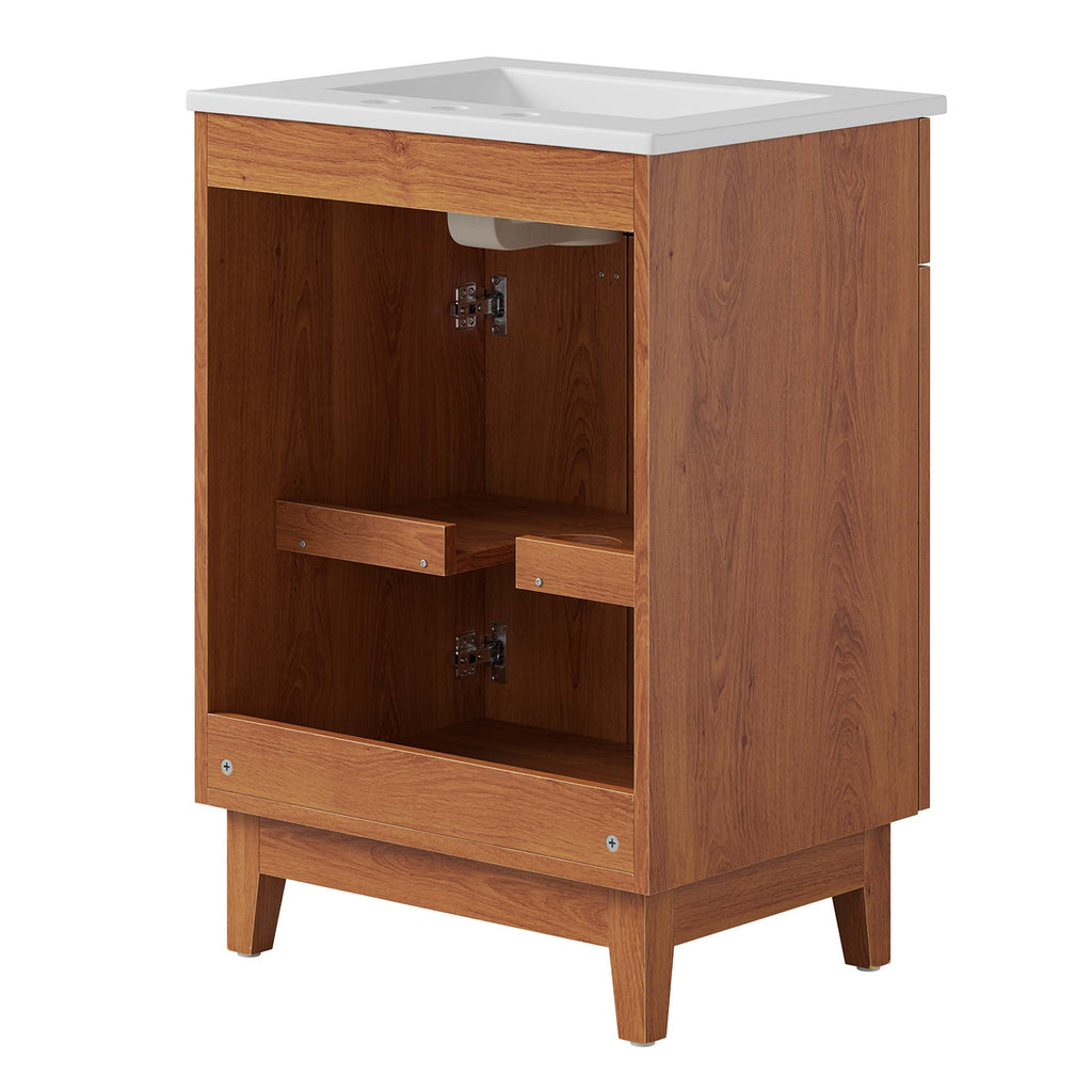 Miles 24" Bathroom Vanity - White Walnut