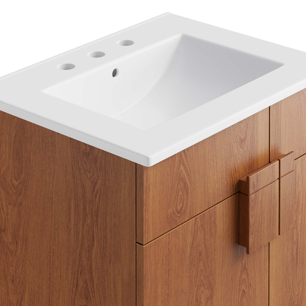 Miles 24" Bathroom Vanity - White Walnut
