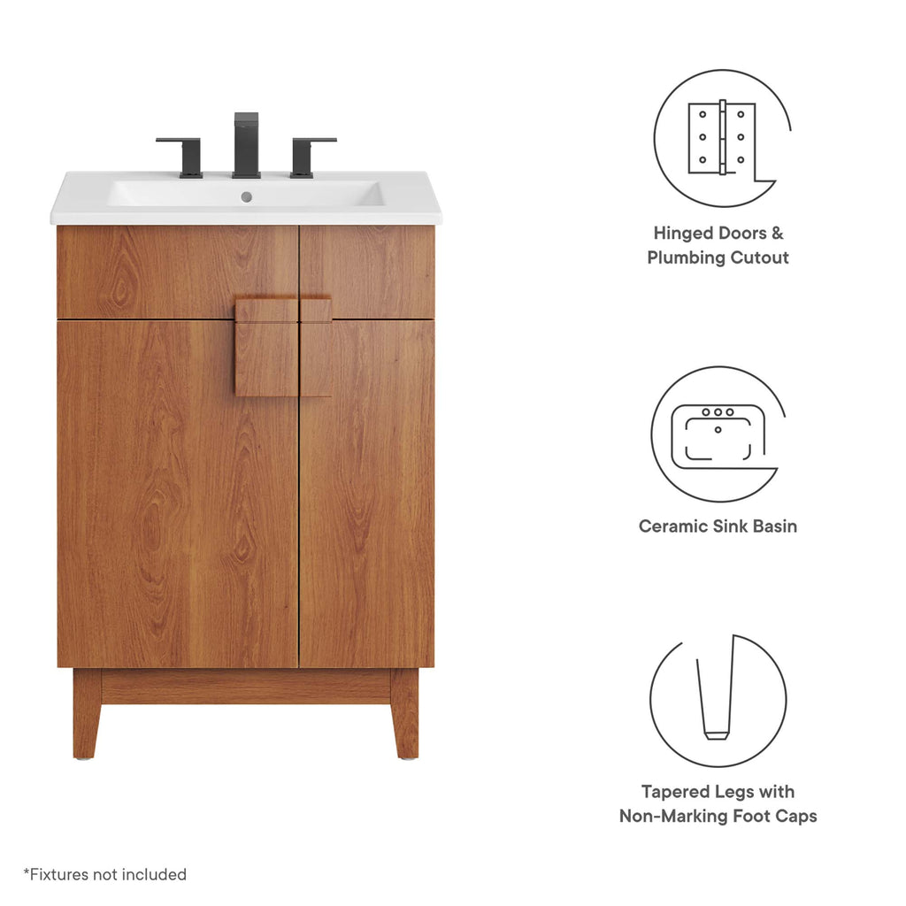 Miles 24" Bathroom Vanity - White Walnut