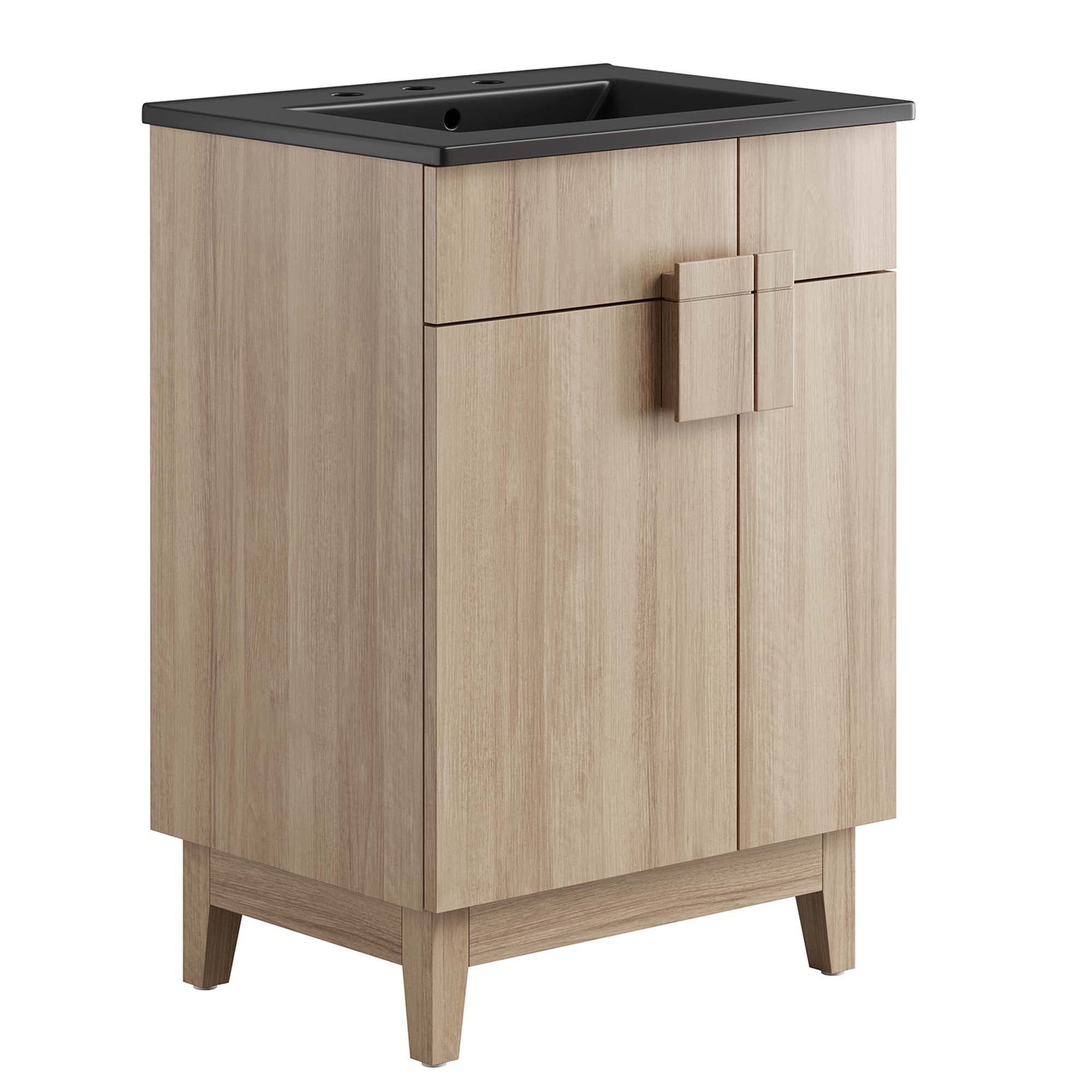 Miles 24" Bathroom Vanity - Black Oak