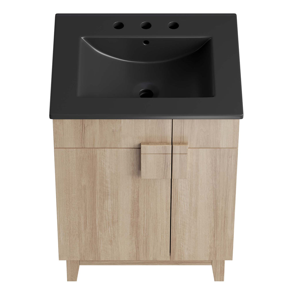 Miles 24" Bathroom Vanity - Black Oak