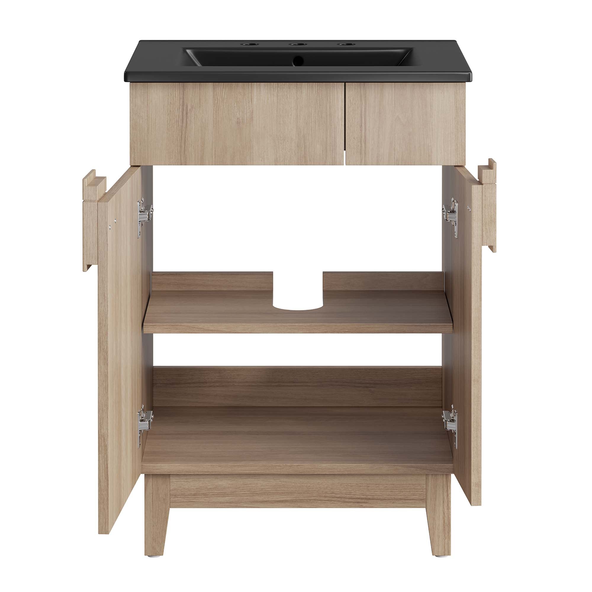 Miles 24" Bathroom Vanity - Black Oak