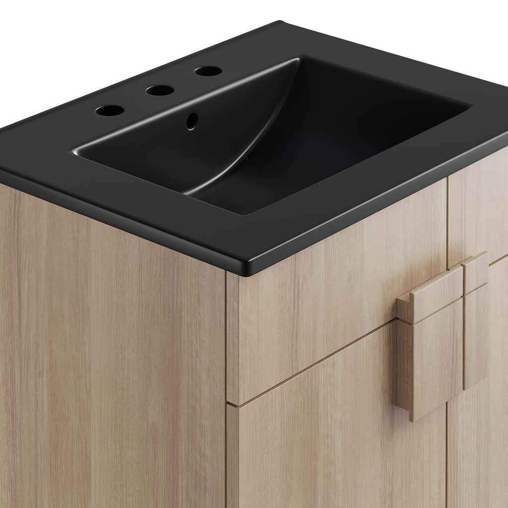 Miles 24" Bathroom Vanity - Black Oak