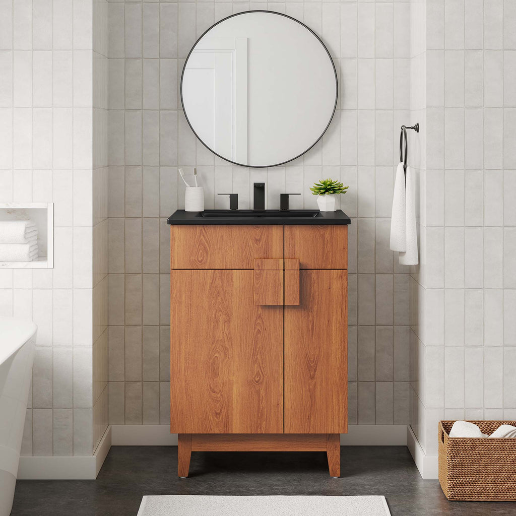 Miles 24" Bathroom Vanity - Black Walnut