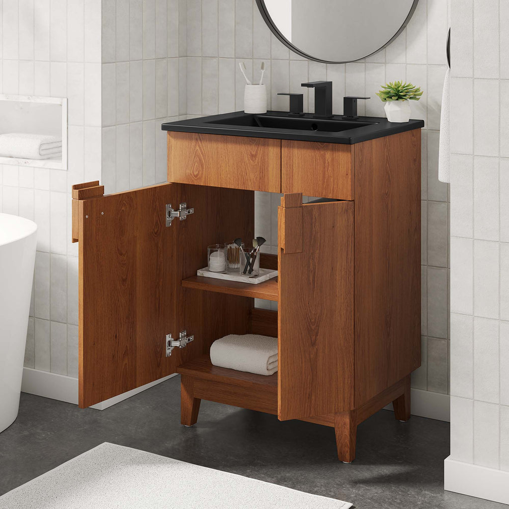 Miles 24" Bathroom Vanity - Black Walnut