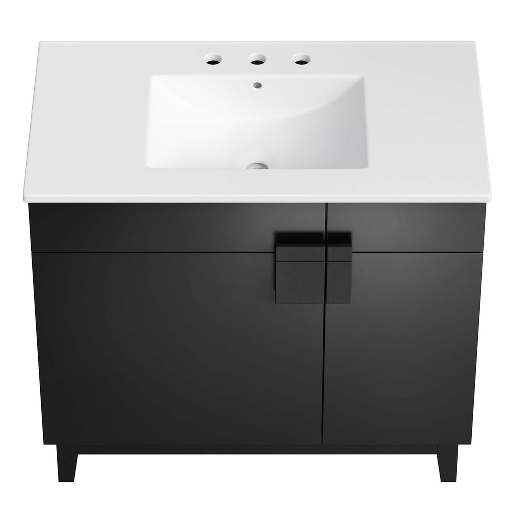 Miles 36" Bathroom Vanity - White Black