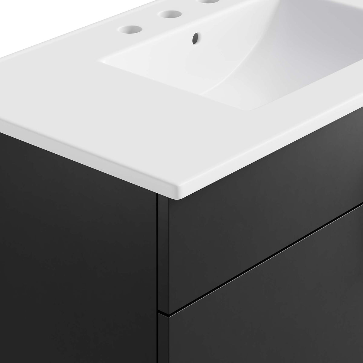 Miles 36" Bathroom Vanity - White Black