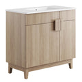 Miles 36" Bathroom Vanity - White Oak