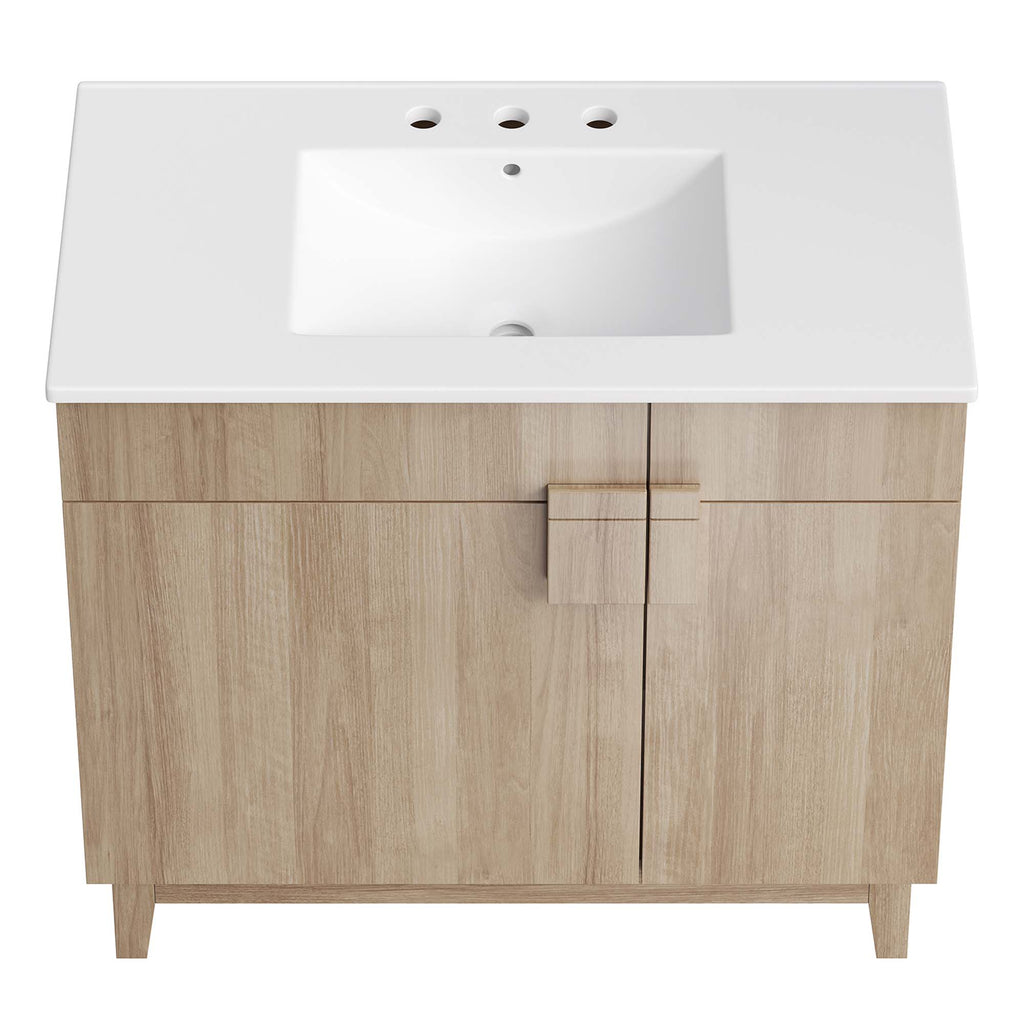 Miles 36" Bathroom Vanity - White Oak