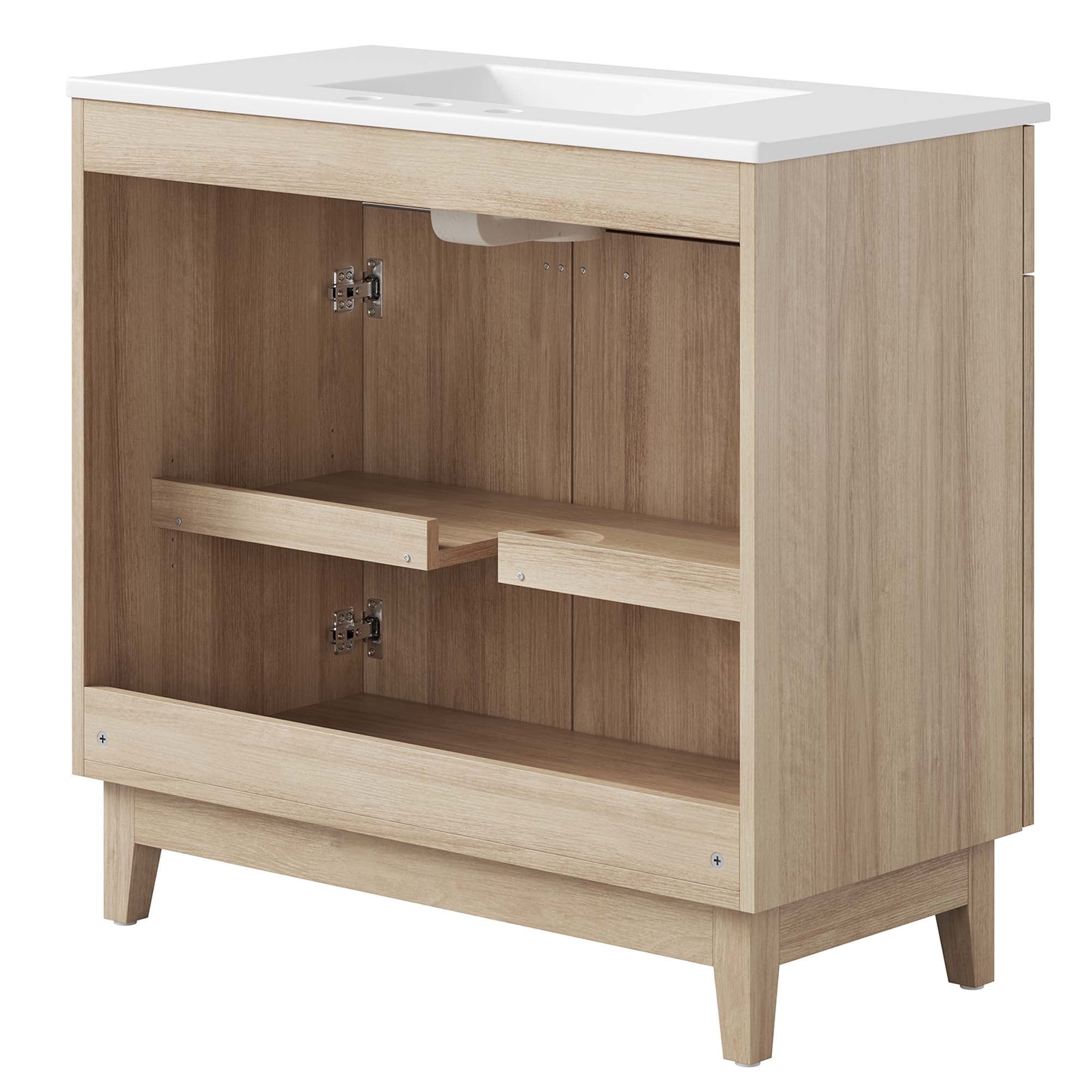 Miles 36" Bathroom Vanity - White Oak