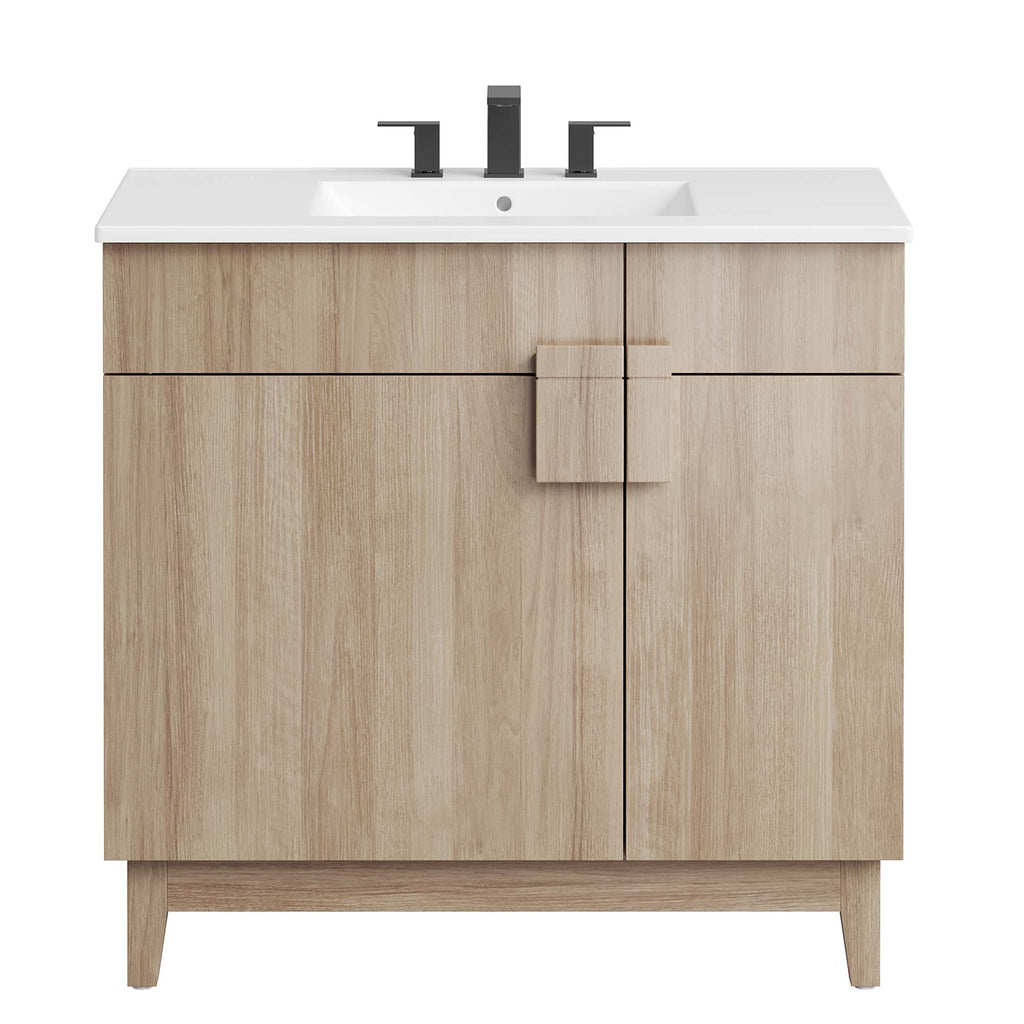 Miles 36" Bathroom Vanity - White Oak