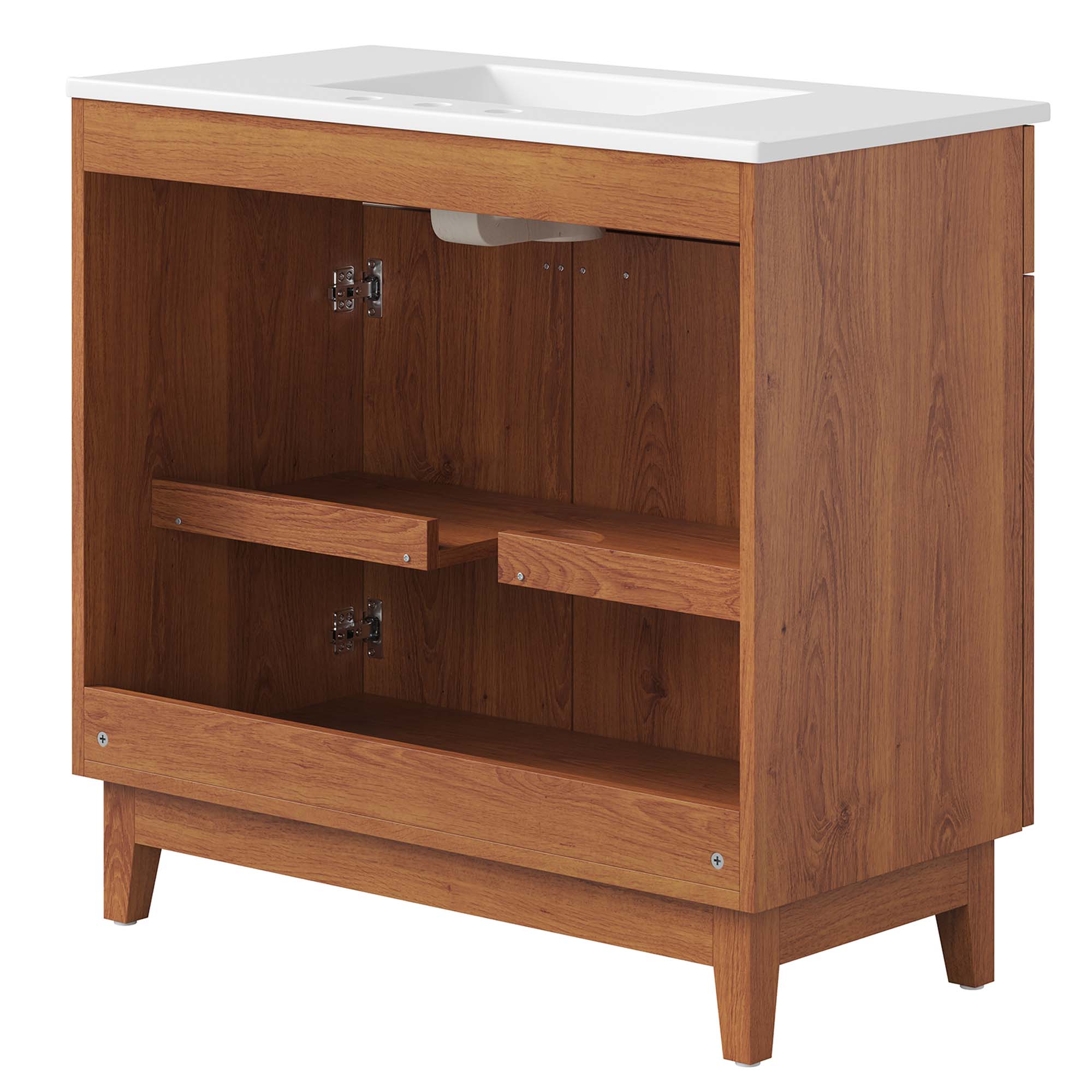 Miles 36" Bathroom Vanity - White Walnut