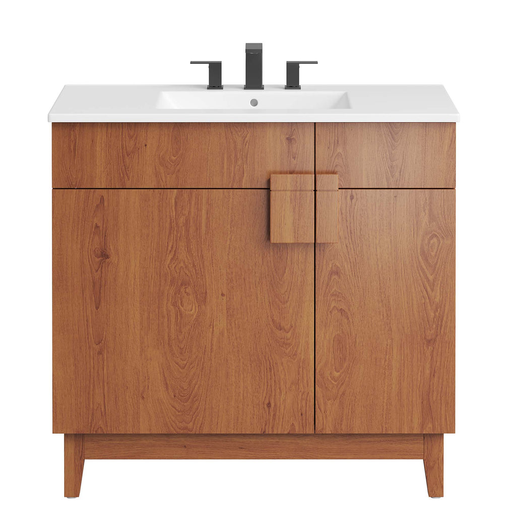 Miles 36" Bathroom Vanity - White Walnut