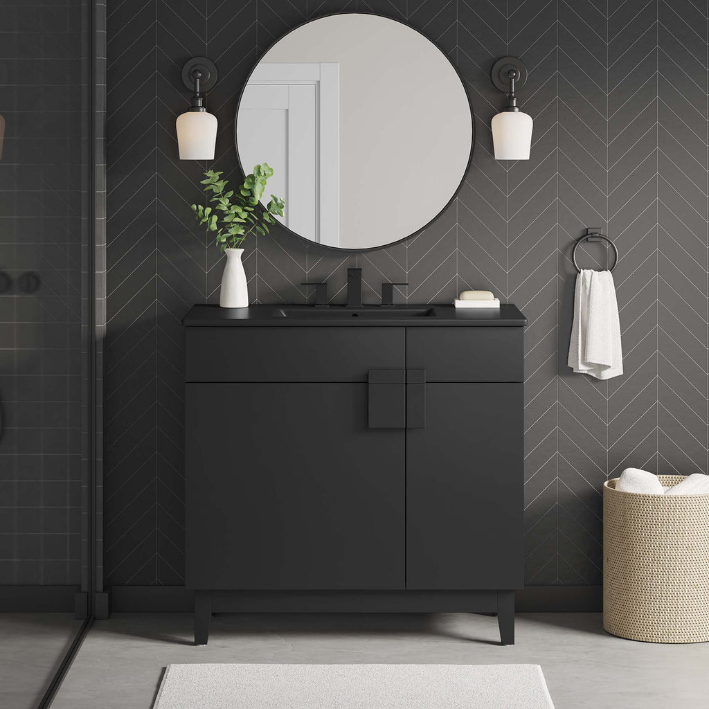 Miles 36" Bathroom Vanity - Black Black